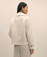 Wool Double-Faced Cropped Peacoat