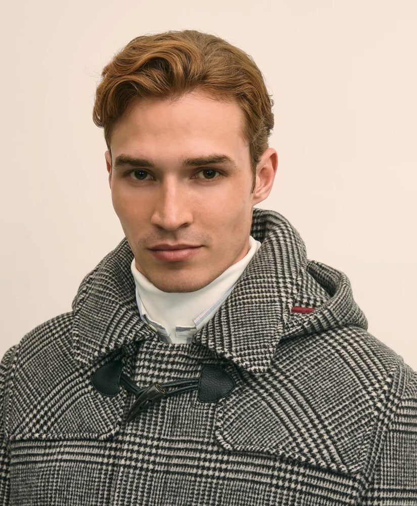 Wool Glen Plaid Duffle Coat