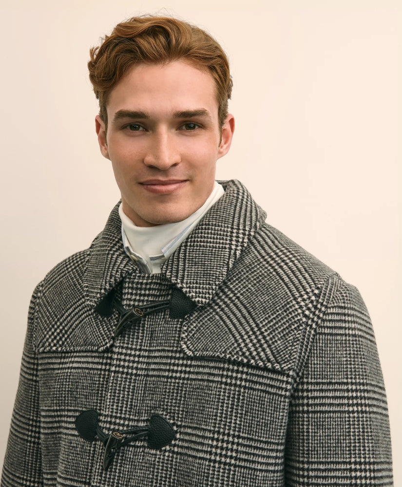 Wool Glen Plaid Duffle Coat