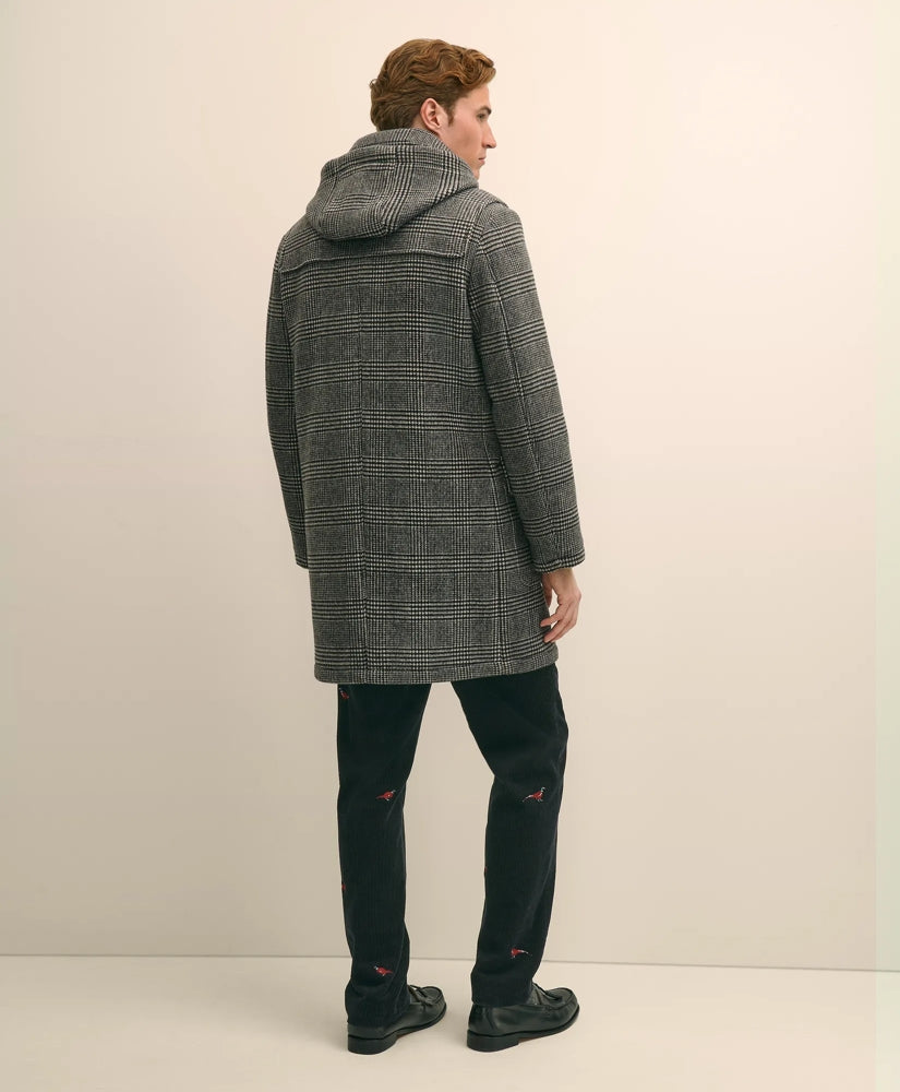 Wool Glen Plaid Duffle Coat