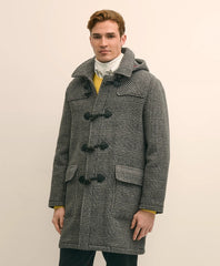 Wool Glen Plaid Duffle Coat