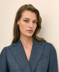 Wool Plaid Double-Breasted Jacket