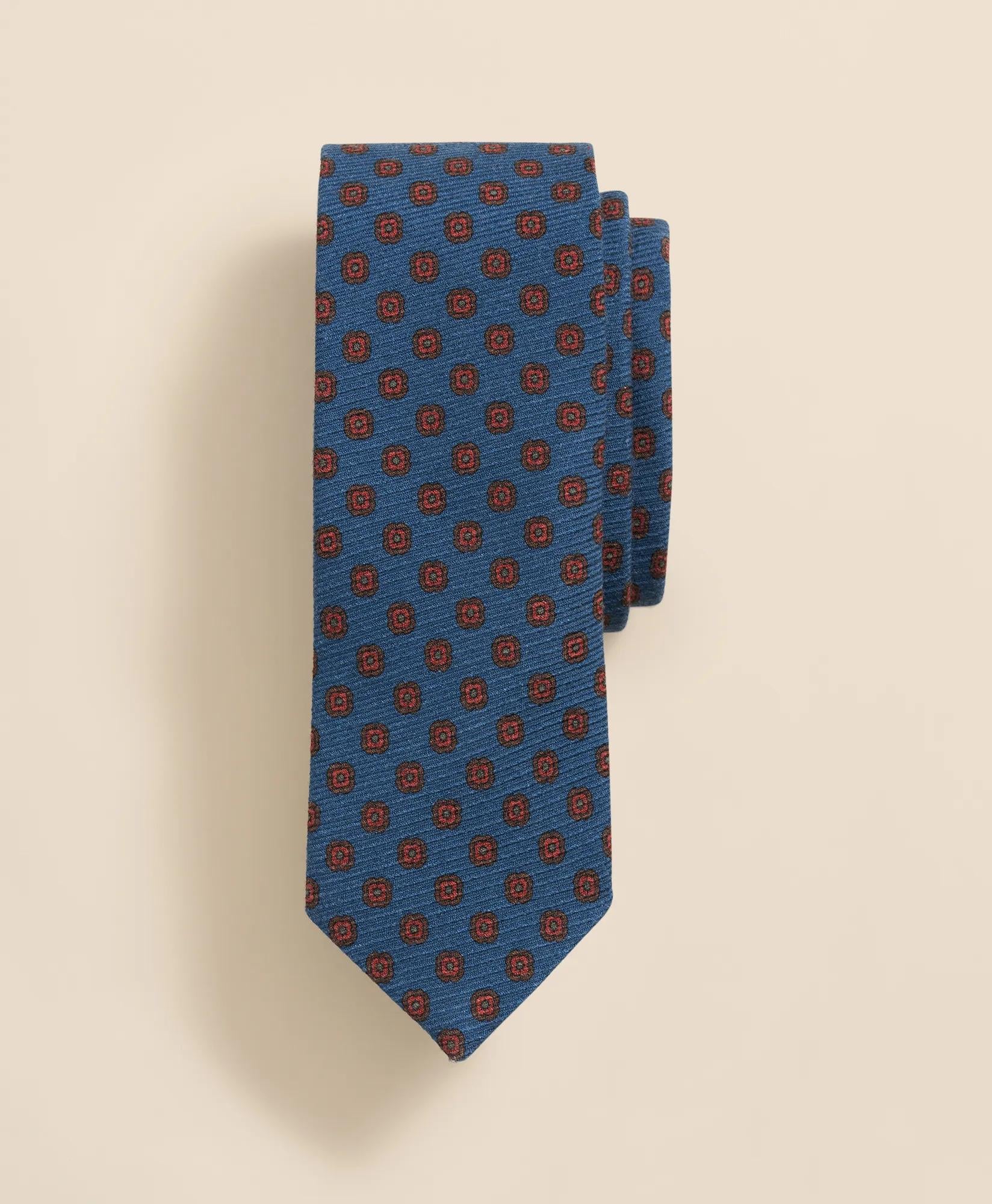 Wool-Silk Spaced Flower Tie