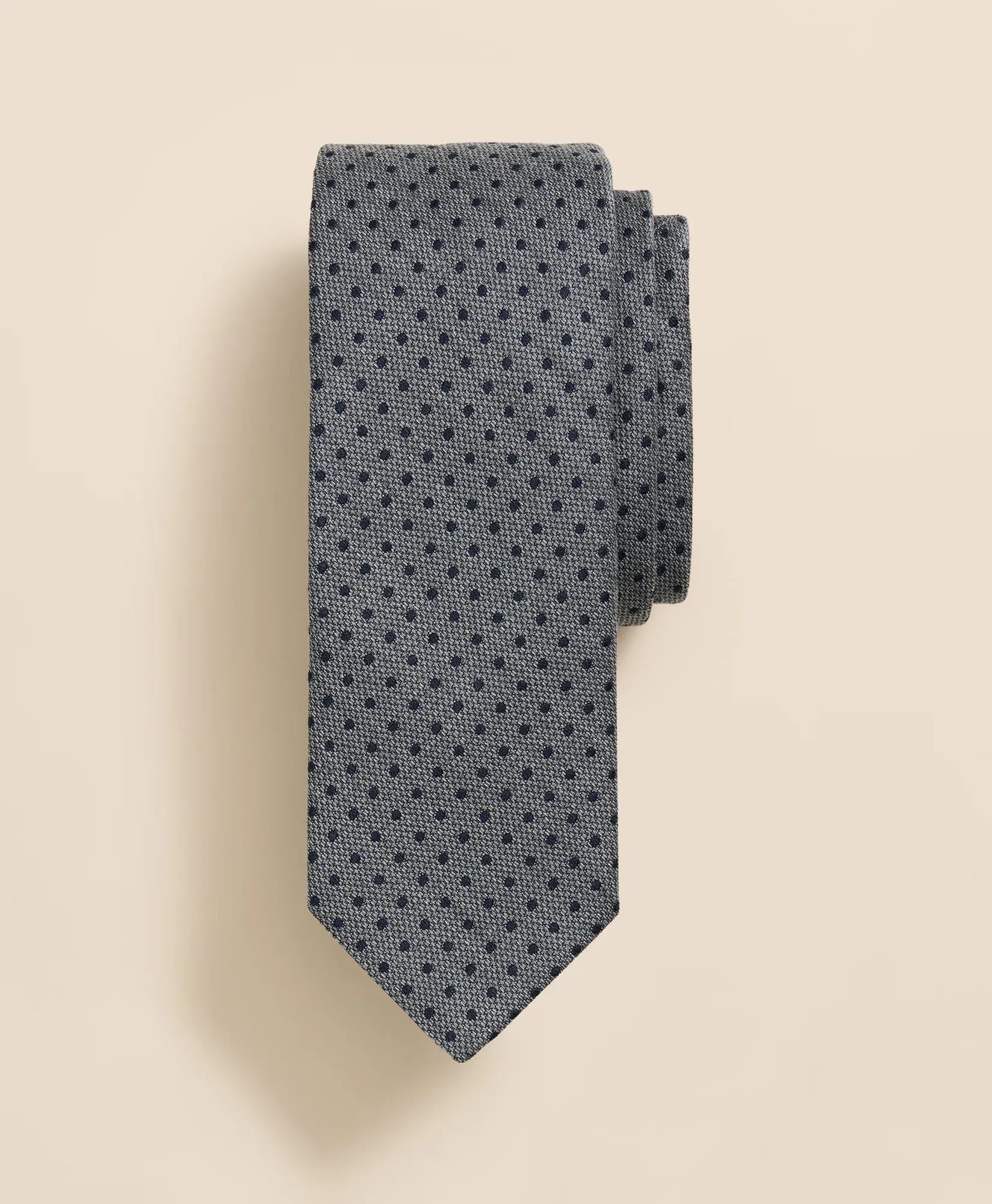Wool-Silk Textured Dot Tie