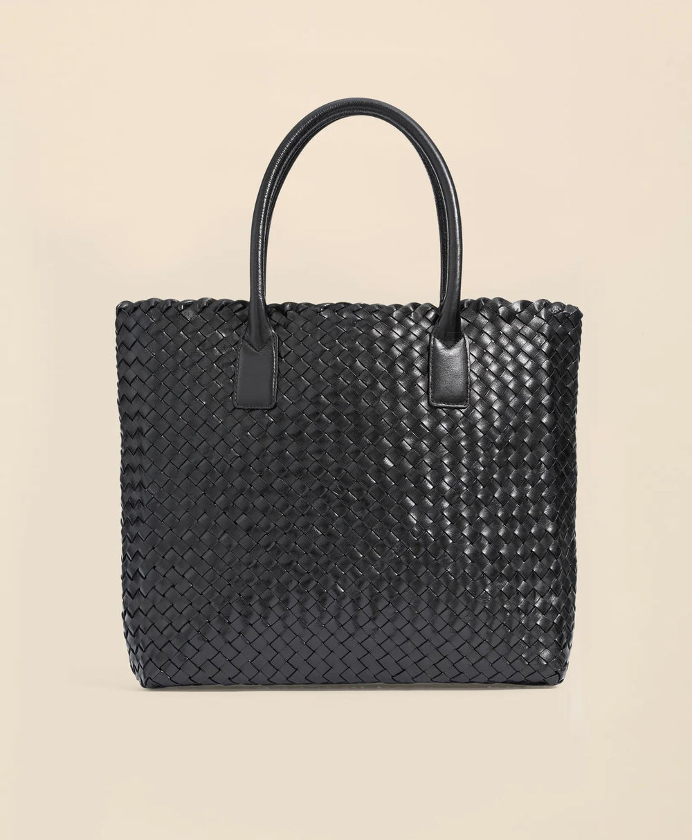 Woven Leather Tote Bag