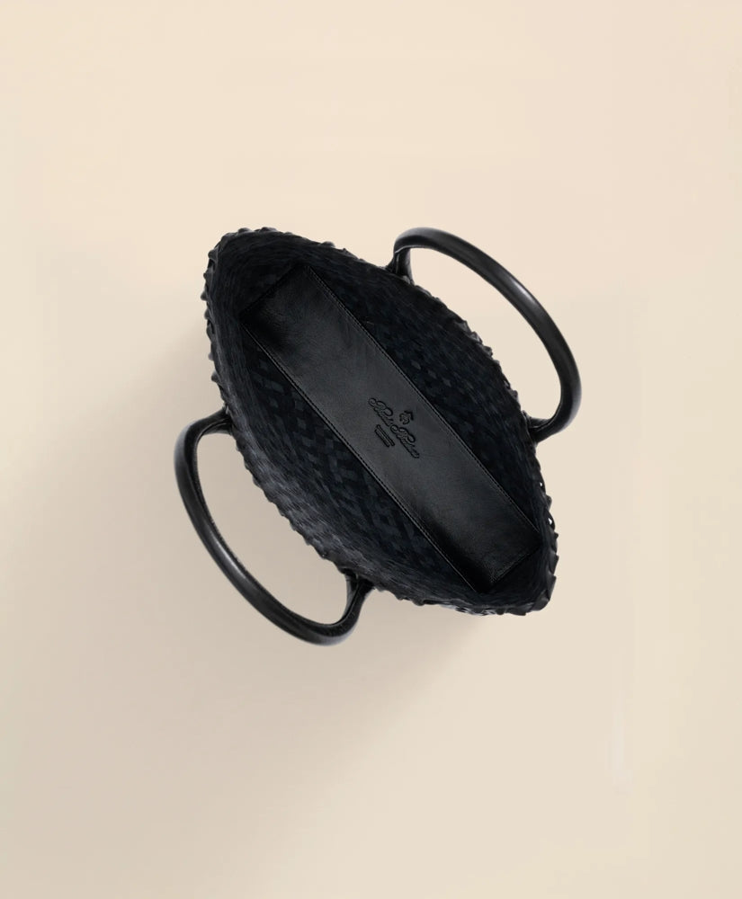 Woven Leather Tote Bag