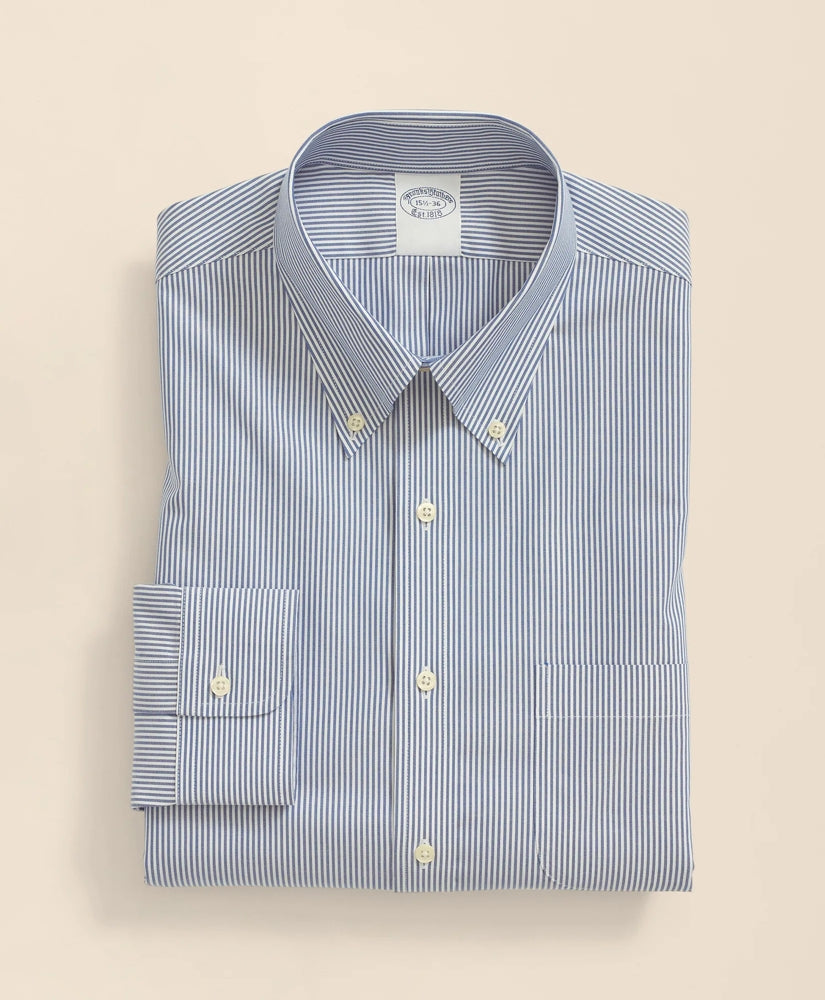Stretch Supima® Cotton Non-Iron Pinpoint Oxford Button-Down Collar, Candy Stripe Dress Shirt