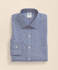 Stretch Supima® Cotton Non-Iron Pinpoint Oxford Ainsley Collar, Gingham Dress Shirt