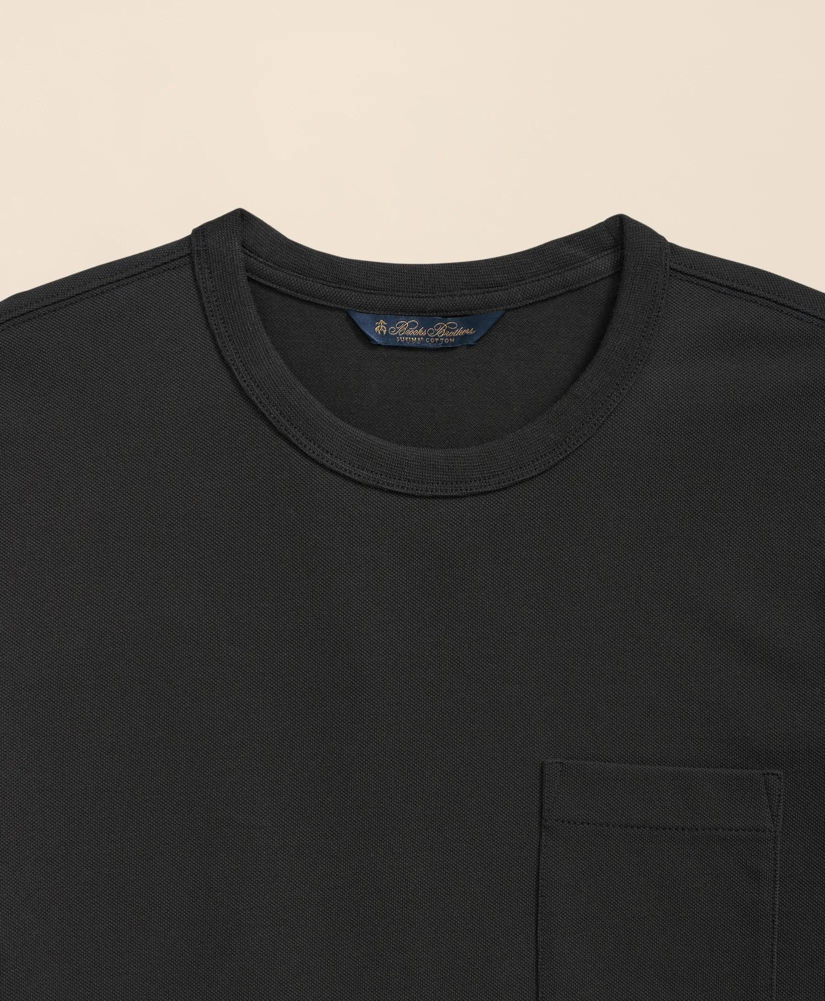 Pique T-Shirt in Garment-Washed Supima® Cotton