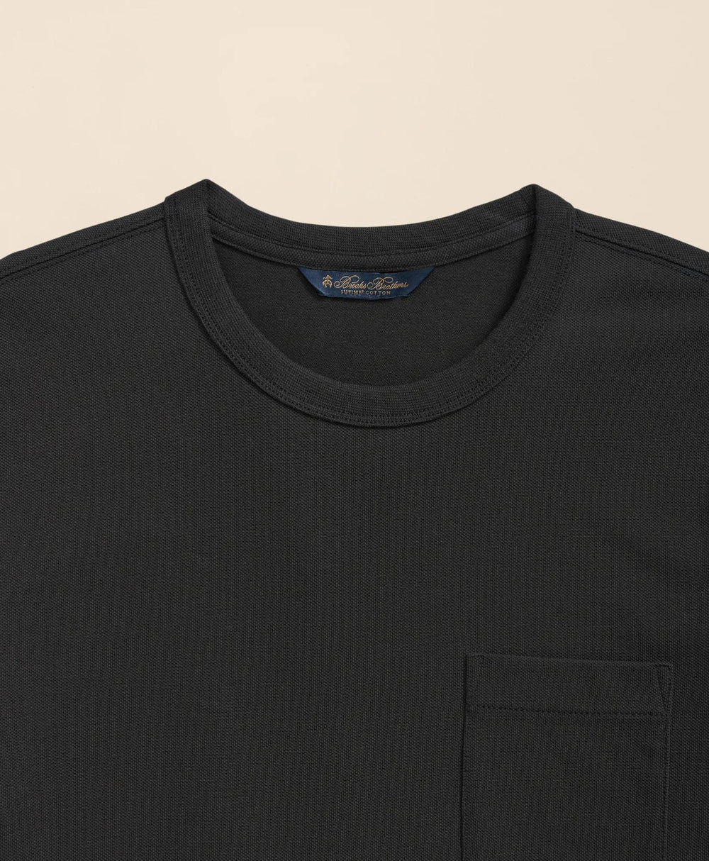 Pique T-Shirt in Garment-Washed Supima® Cotton