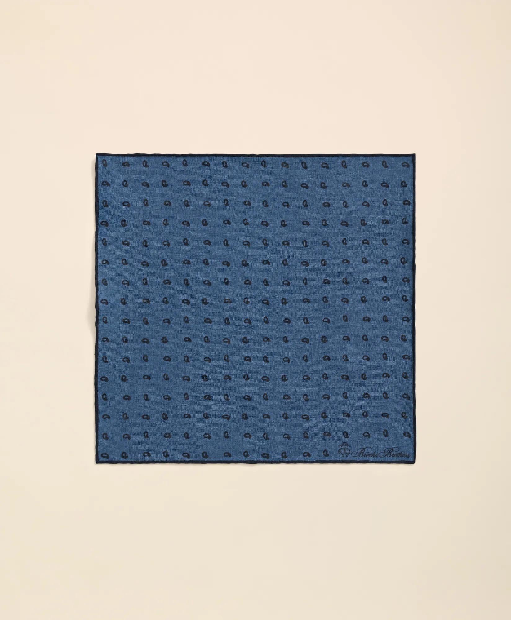 Linen Paisley Pocket Square