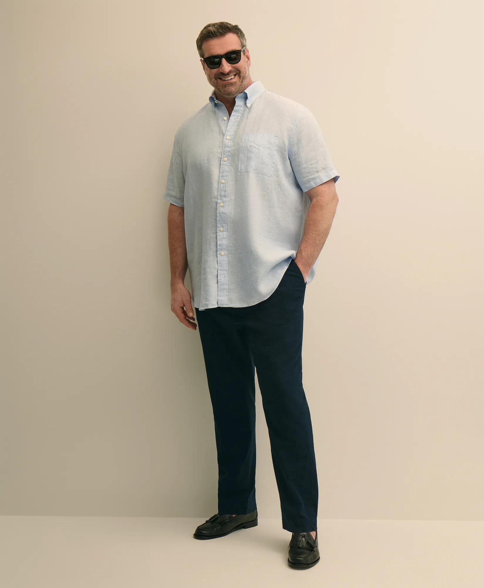 Big & Tall Cotton Seersucker Pants