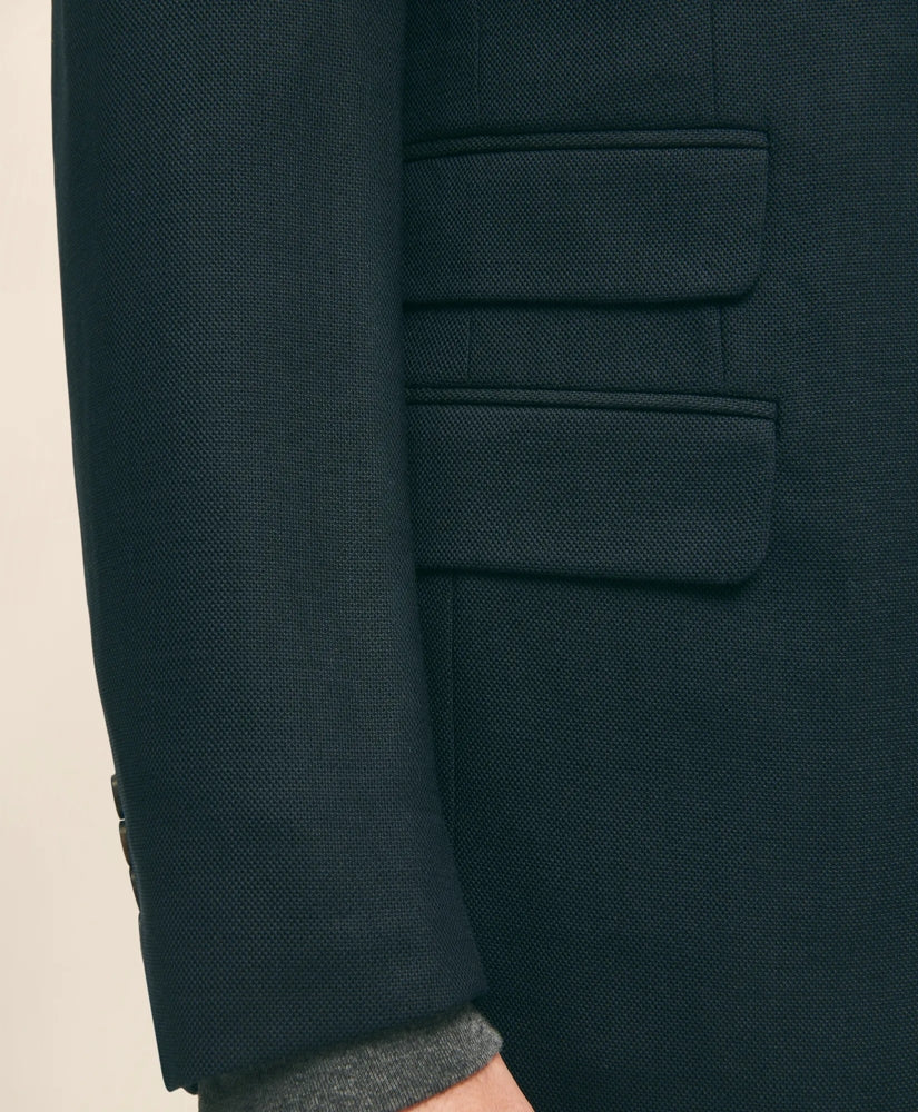 Slim Fit Stretch Wool Hopsack Blazer