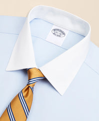 Stretch Supima® Cotton Non-Iron Pinpoint Oxford Contrast Ainsley Collar Dress Shirt