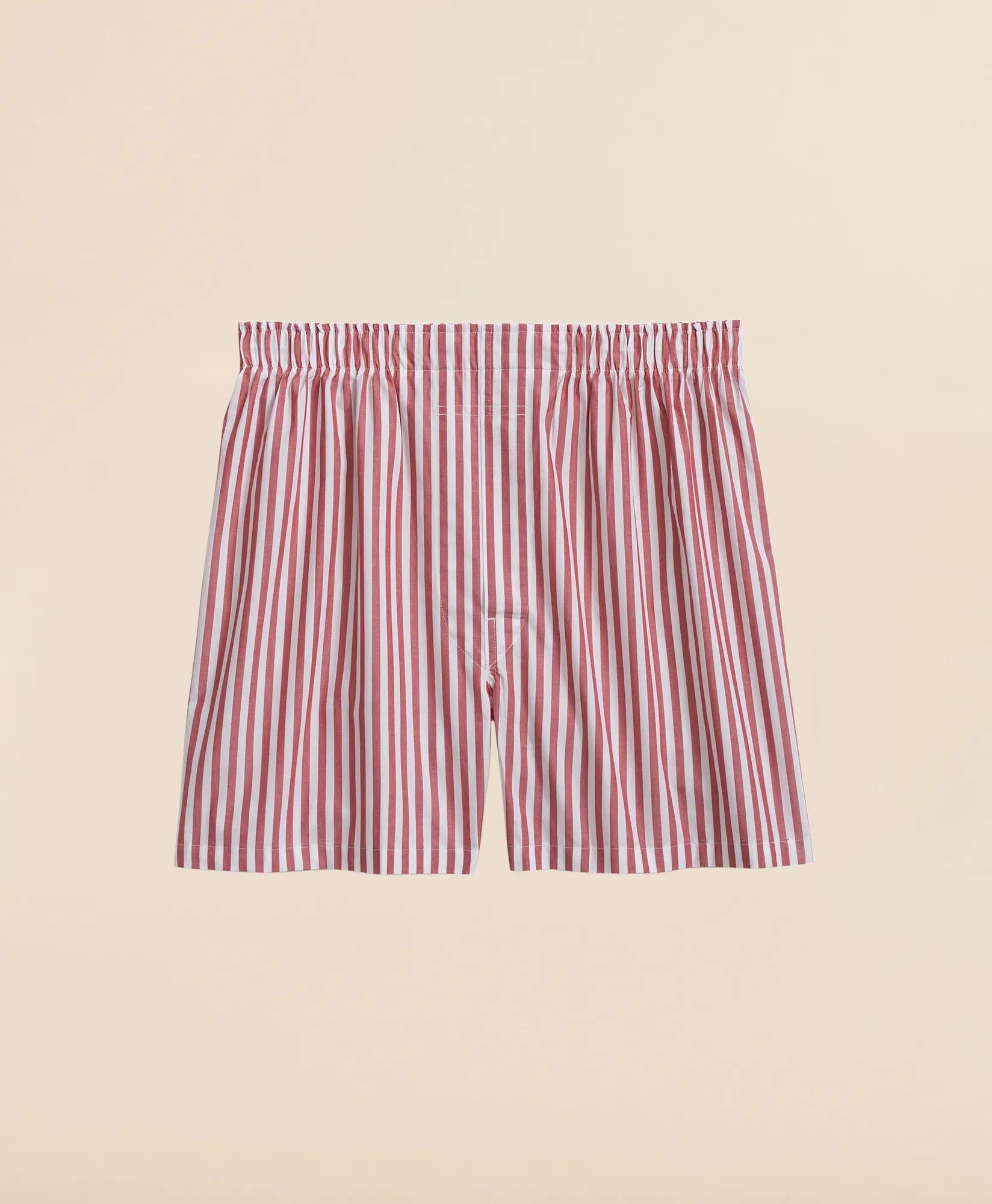 Cotton Broadcloth Butcher-Stripe Boxers
