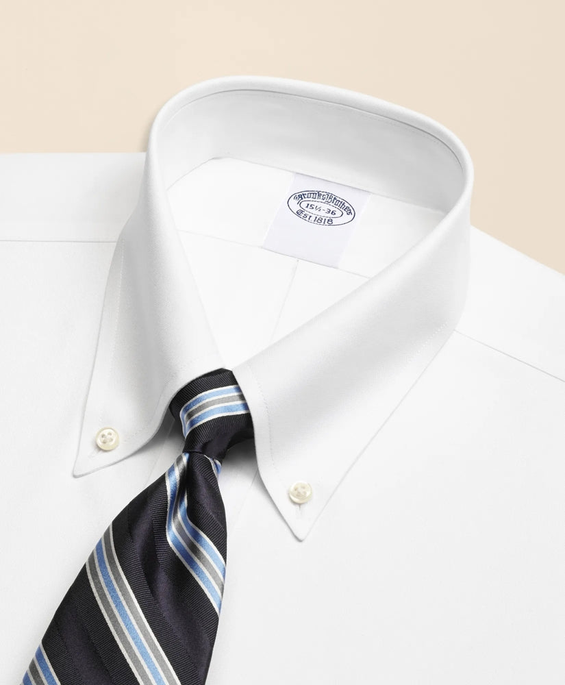 Stretch Supima® Cotton Non-Iron Pinpoint Oxford Button-Down Collar Dress Shirt