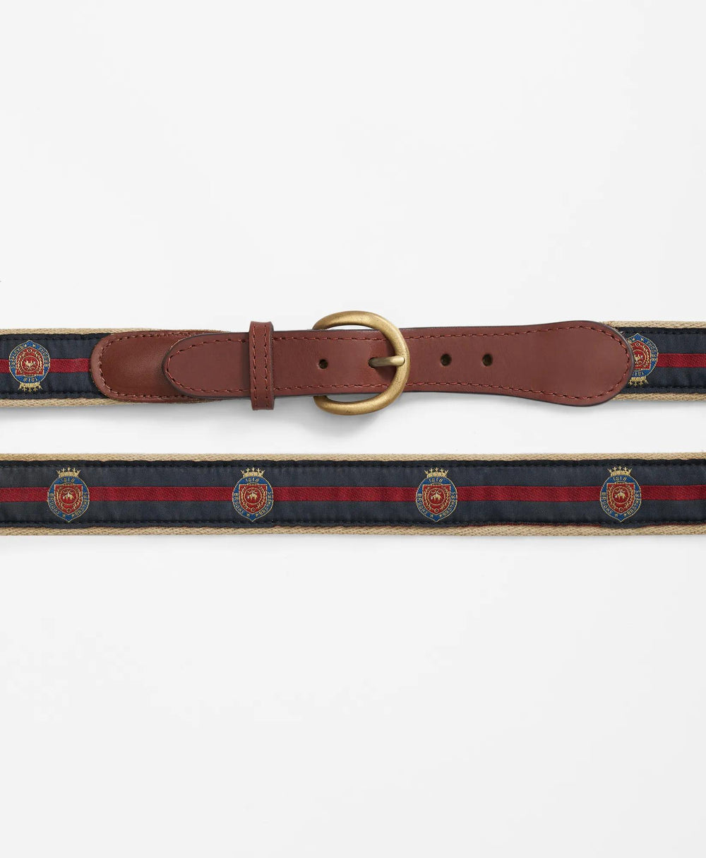 Ribbon Overlay Brooks Brothers Crest Belt