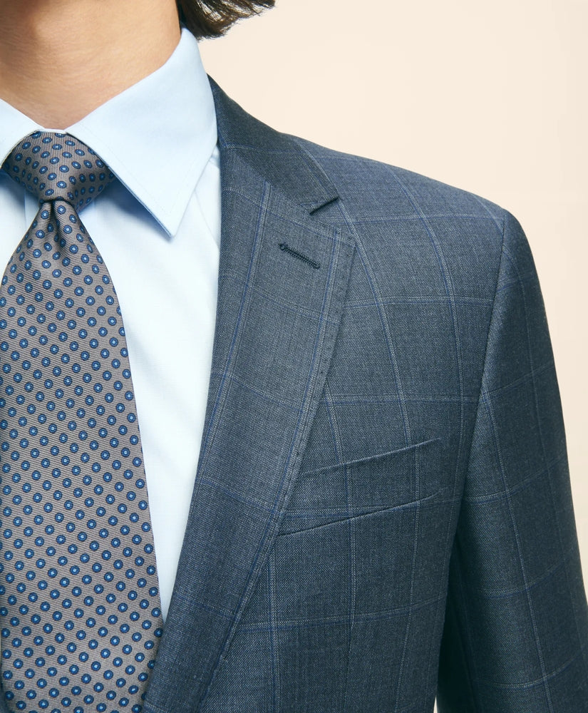 Slim Fit Wool Windowpane 1818 Suit