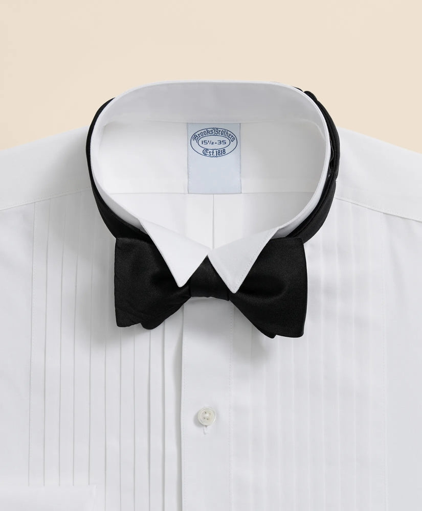 Stretch Supima® Cotton Broadcloth Wing Collar, Tuxedo Shirt