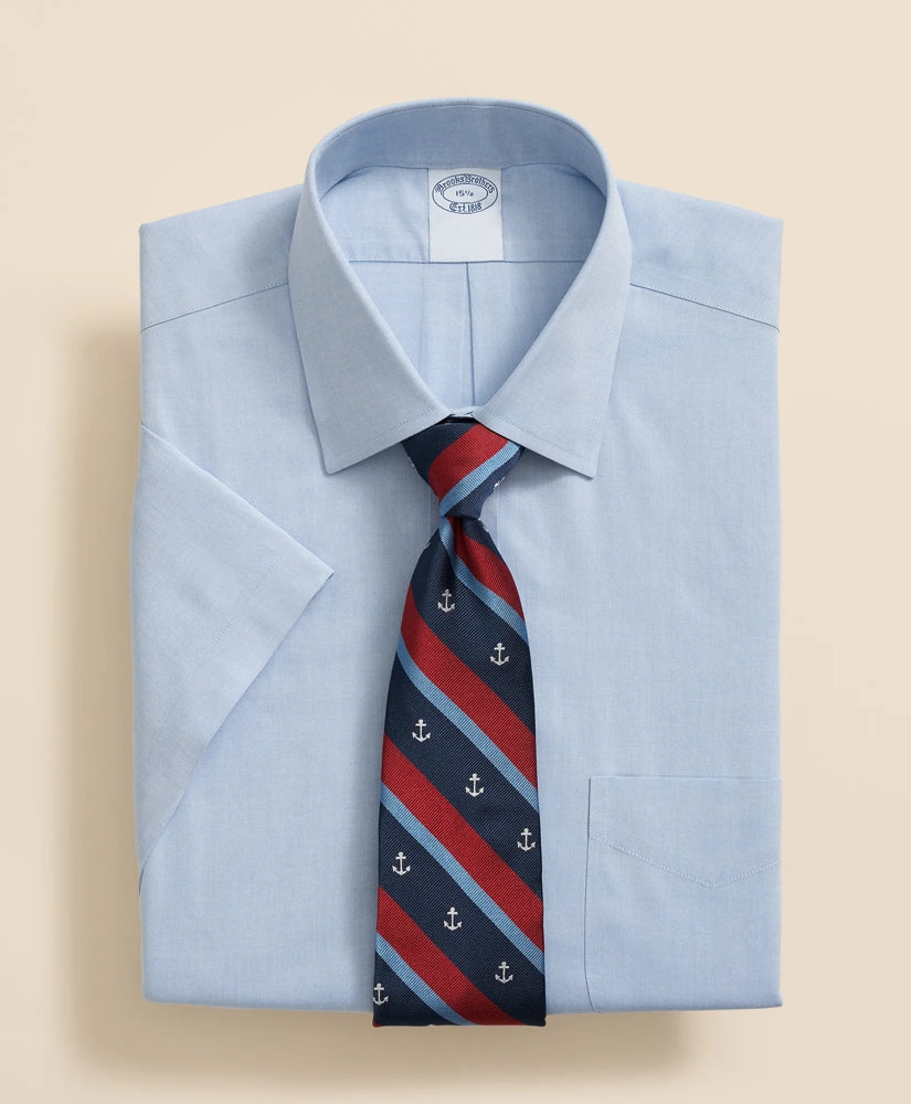 Stretch Supima® Cotton Non-Iron Ainsley Collar, Short-Sleeve Dress Shirt