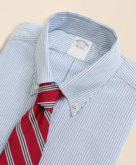 American-Made Oxford Cloth Button-Down Stripe Dress Shirt