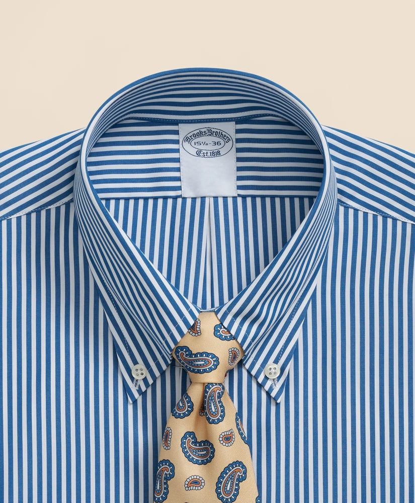 Pure Supima® Cotton Regular-Finish Polo Button Down Collar, Candy Stripe Dress Shirt