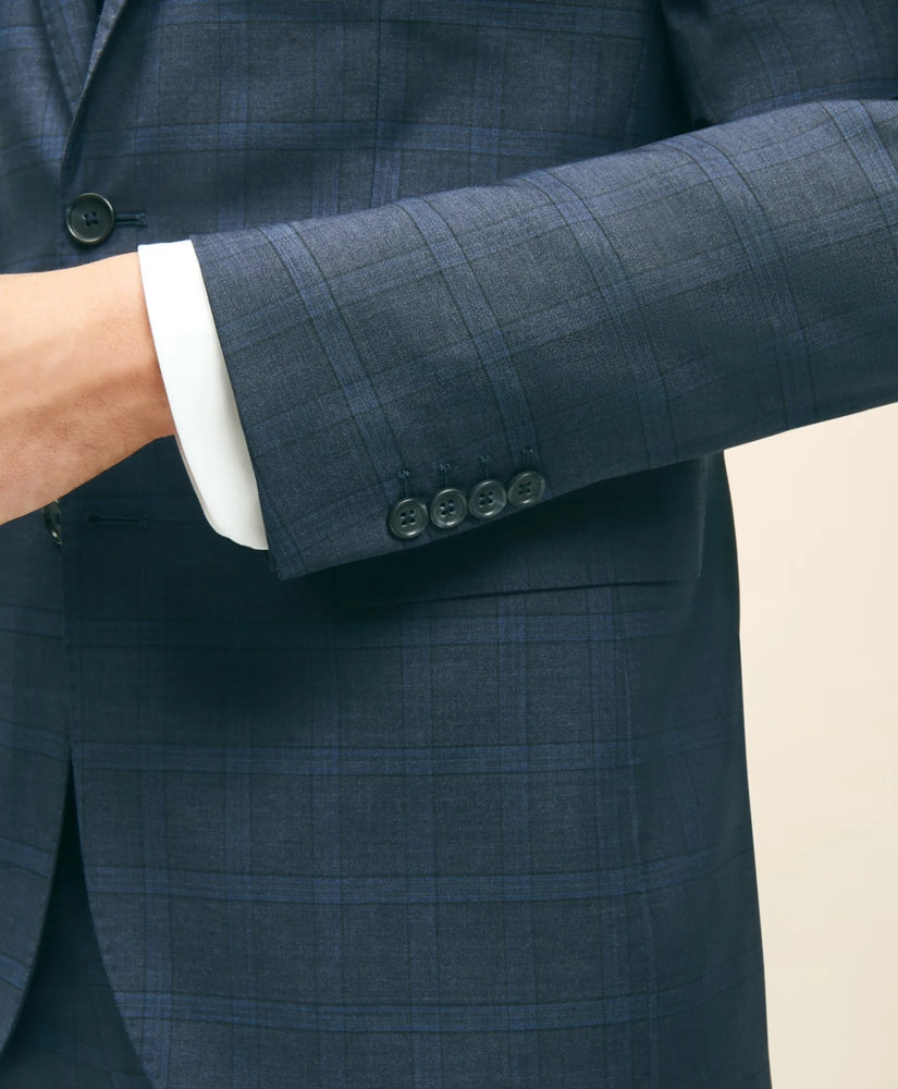 Slim Fit Wool Checked 1818 Suit