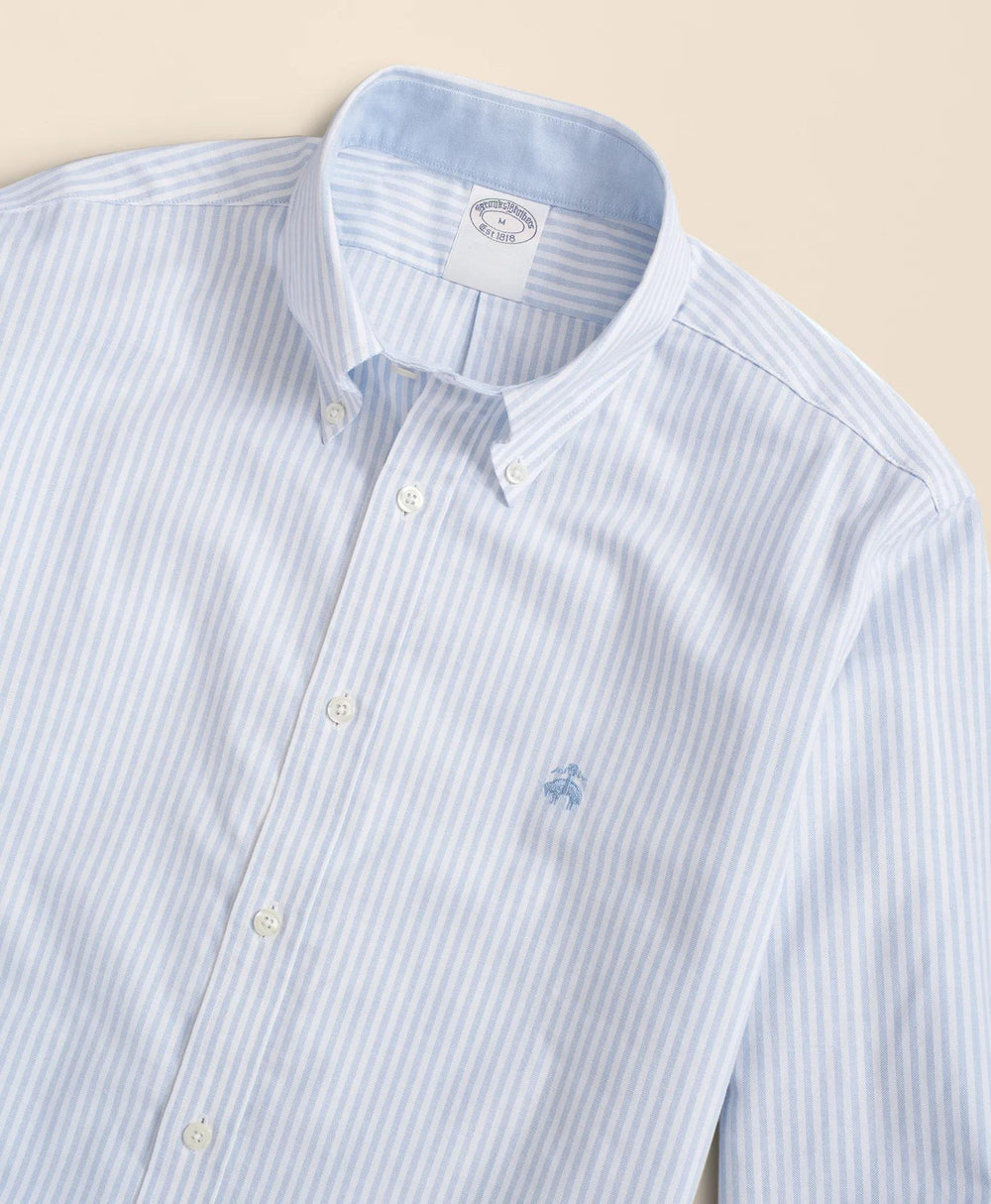 Stretch Non-Iron Oxford Button-Down Collar, Bengal Stripe Sport Shirt