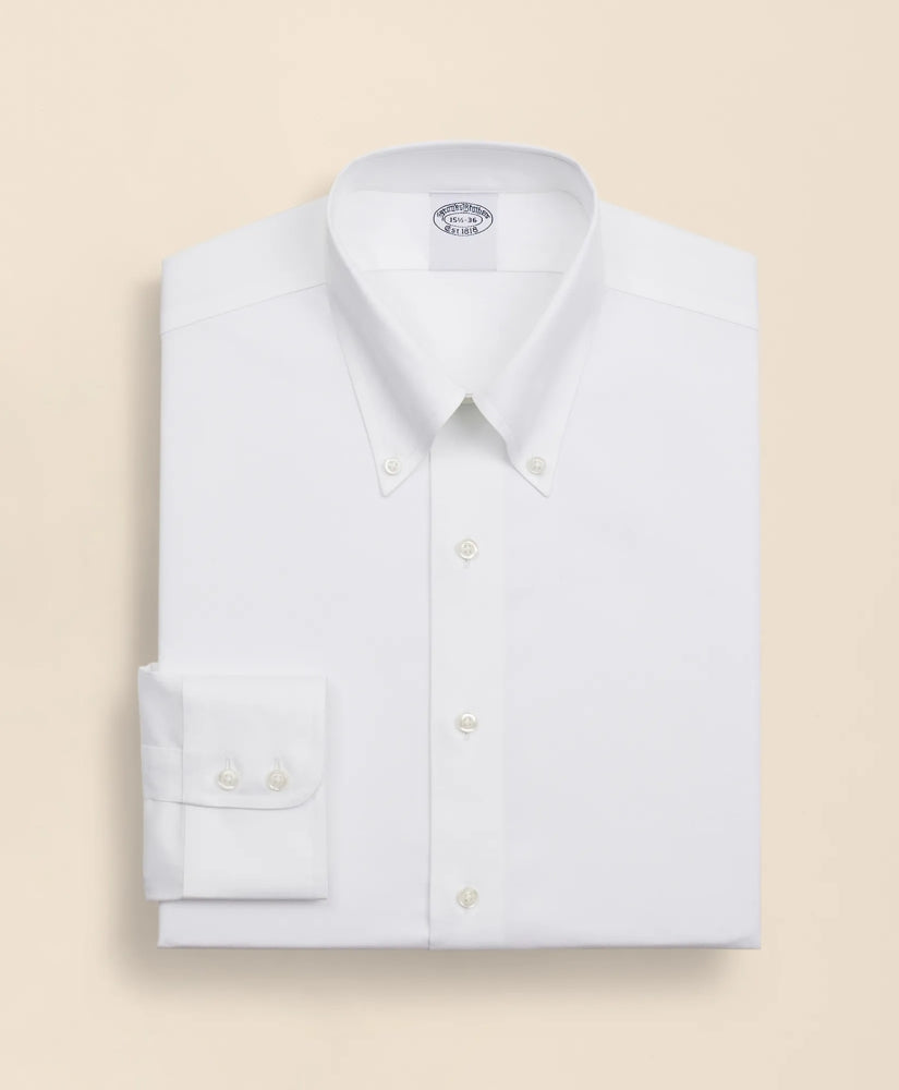 Stretch Supima® Cotton Non-Iron Twill Button-Down Collar Dress Shirt