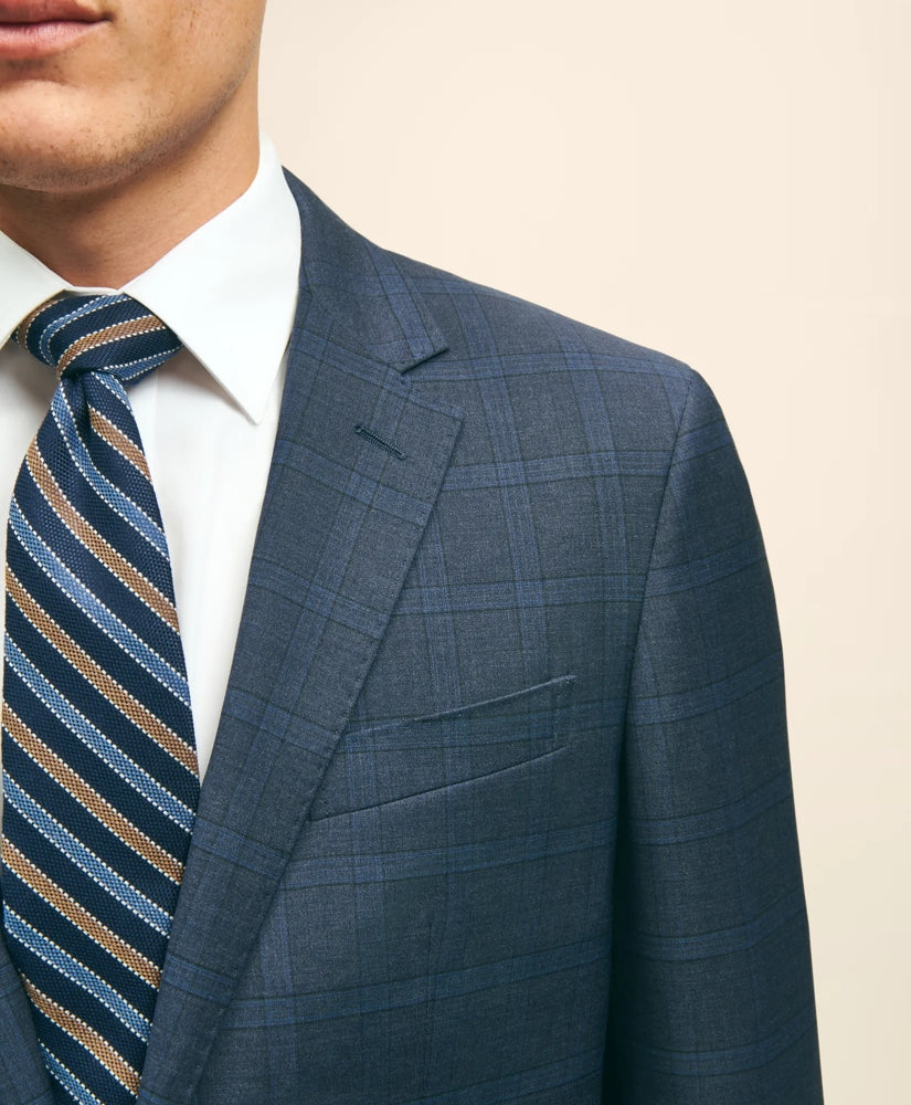 Slim Fit Wool Checked 1818 Suit