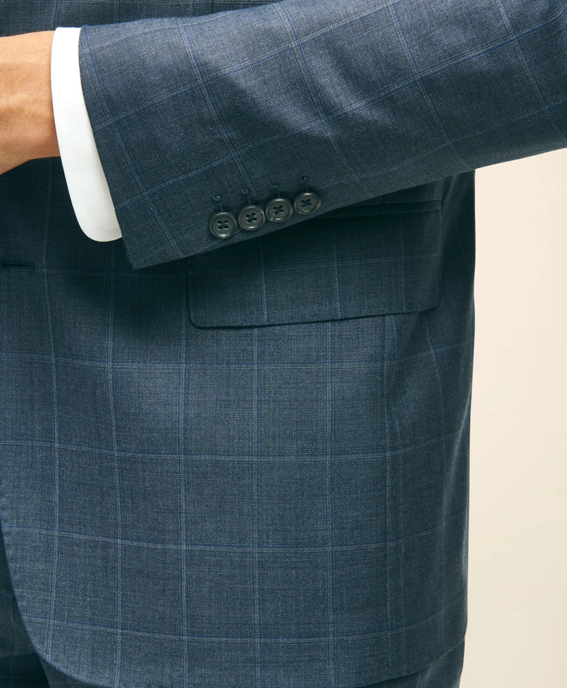 Classic Fit Wool Windowpane 1818 Suit