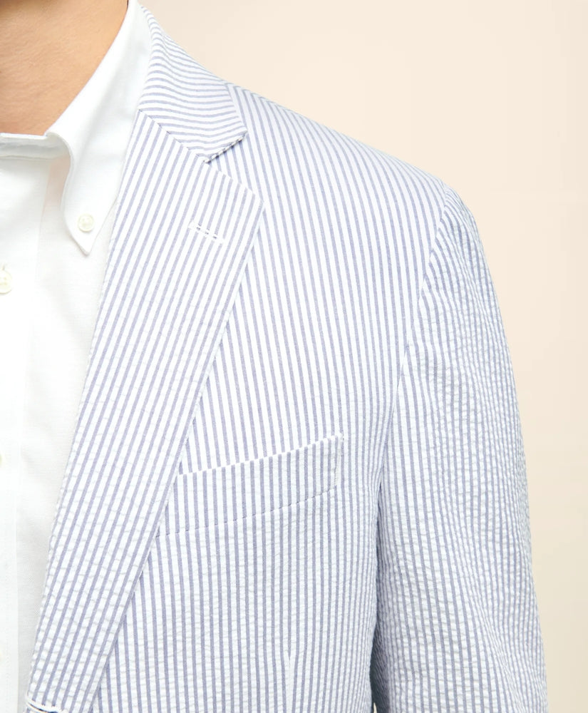 Classic Fit Stretch Cotton Seersucker Sport Coat