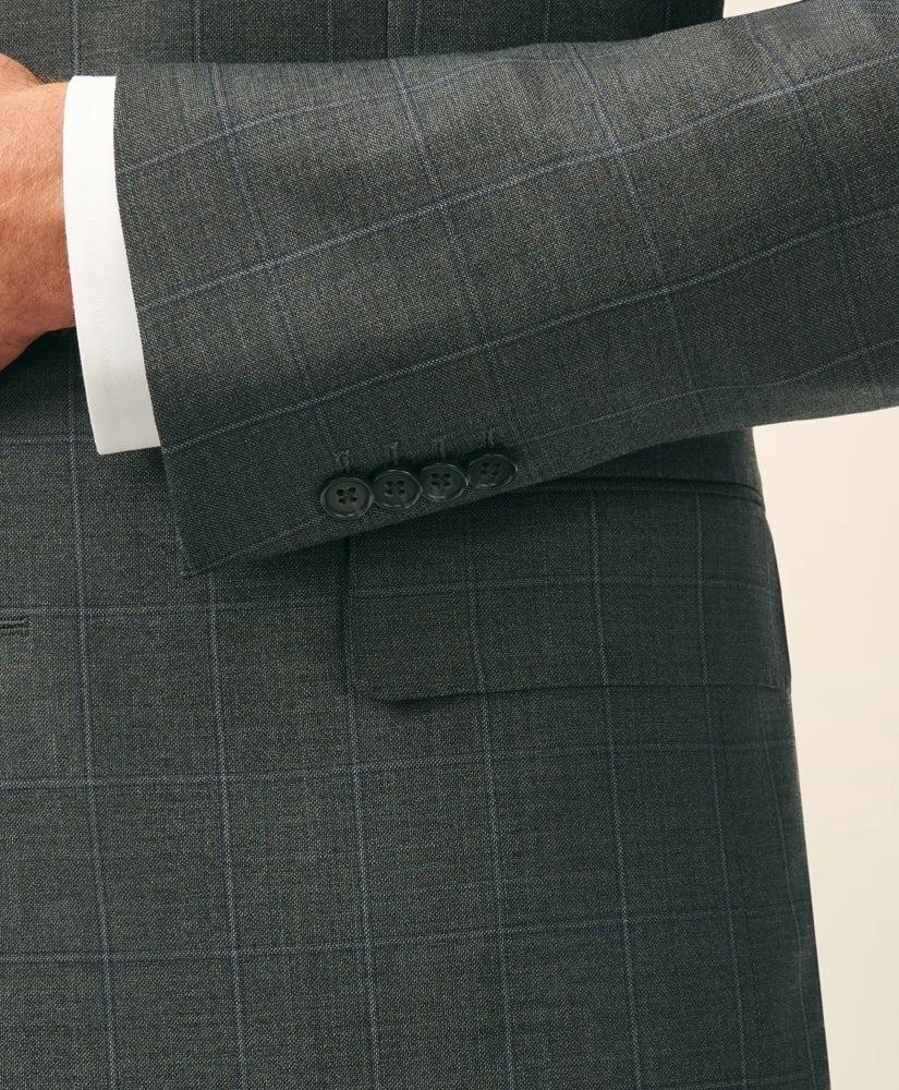 Classic Fit Wool Windowpane 1818 Suit