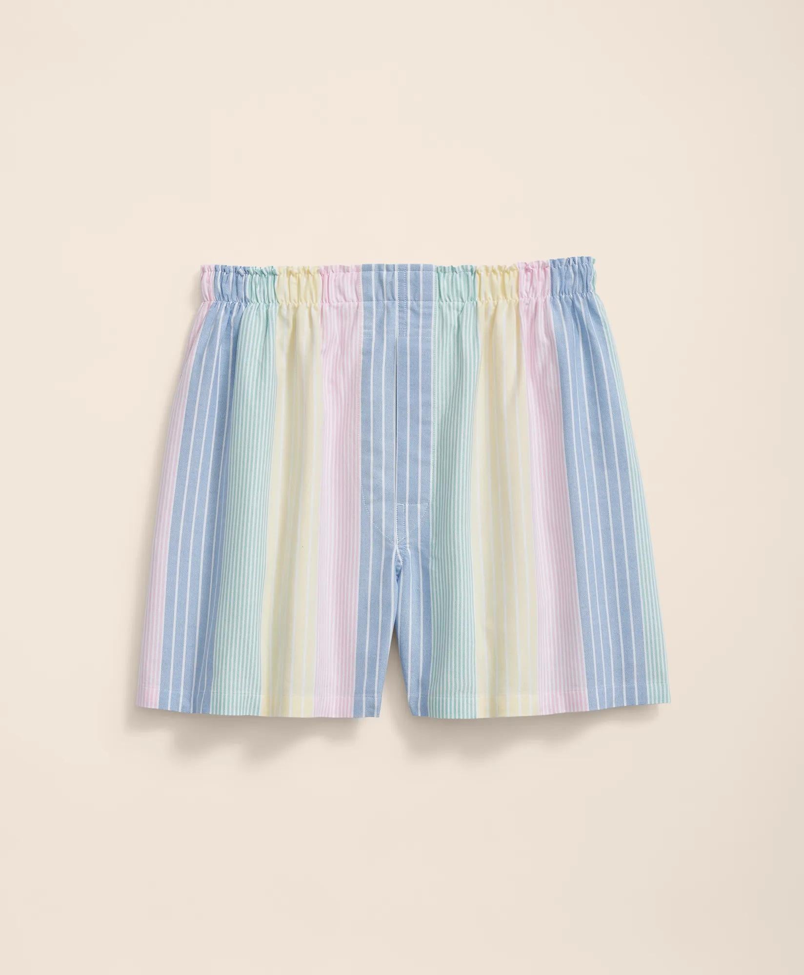 Cotton Broadcloth Multi-Archive Stripe Boxers