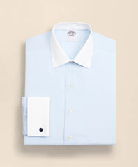 Stretch Supima® Cotton Non-Iron Pinpoint Oxford Contrast Ainsley Collar Dress Shirt