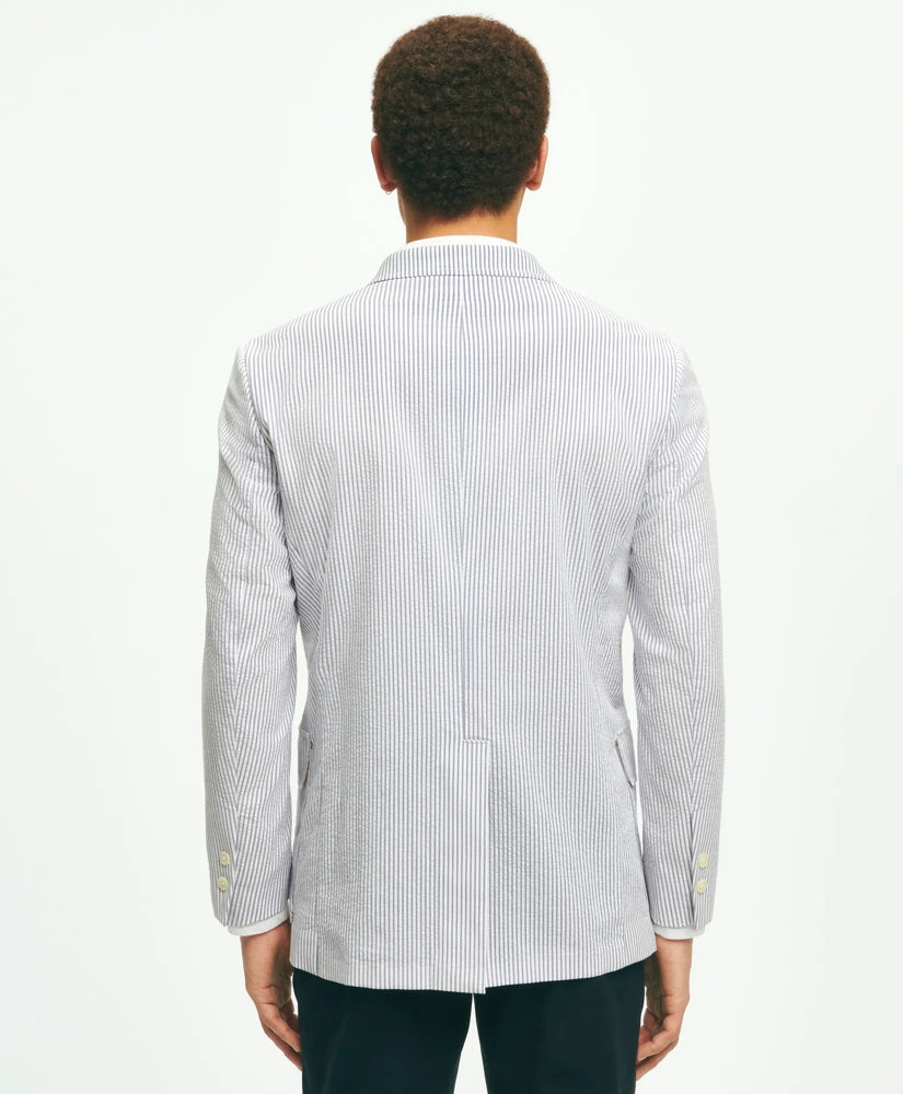 Slim Fit Archive-Inspired Seersucker Sport Coat in Cotton