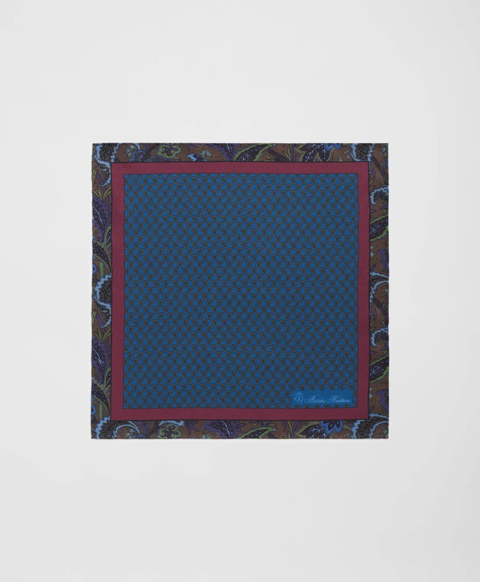 Paisley Border Silk Pocket Square
