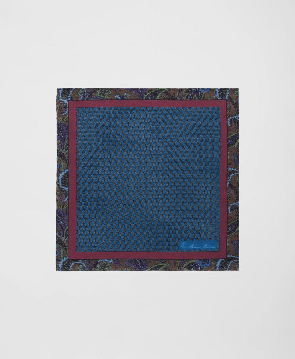 Paisley Border Silk Pocket Square