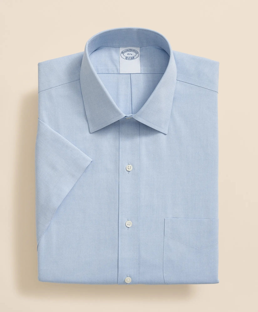 Stretch Supima® Cotton Non-Iron Ainsley Collar, Short-Sleeve Dress Shirt