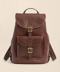 Leather Drawstring Backpack