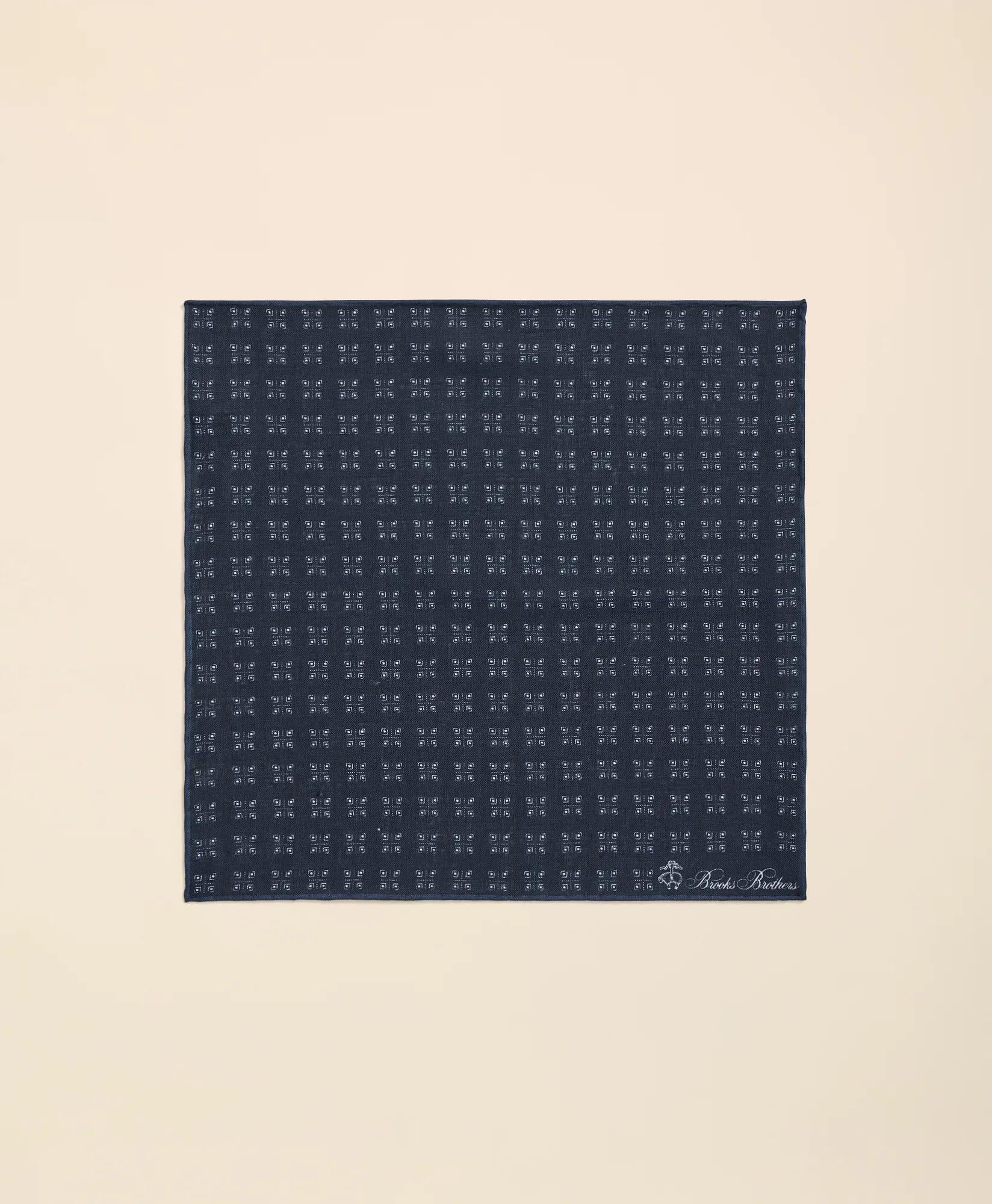 Linen Geometric Pocket Square