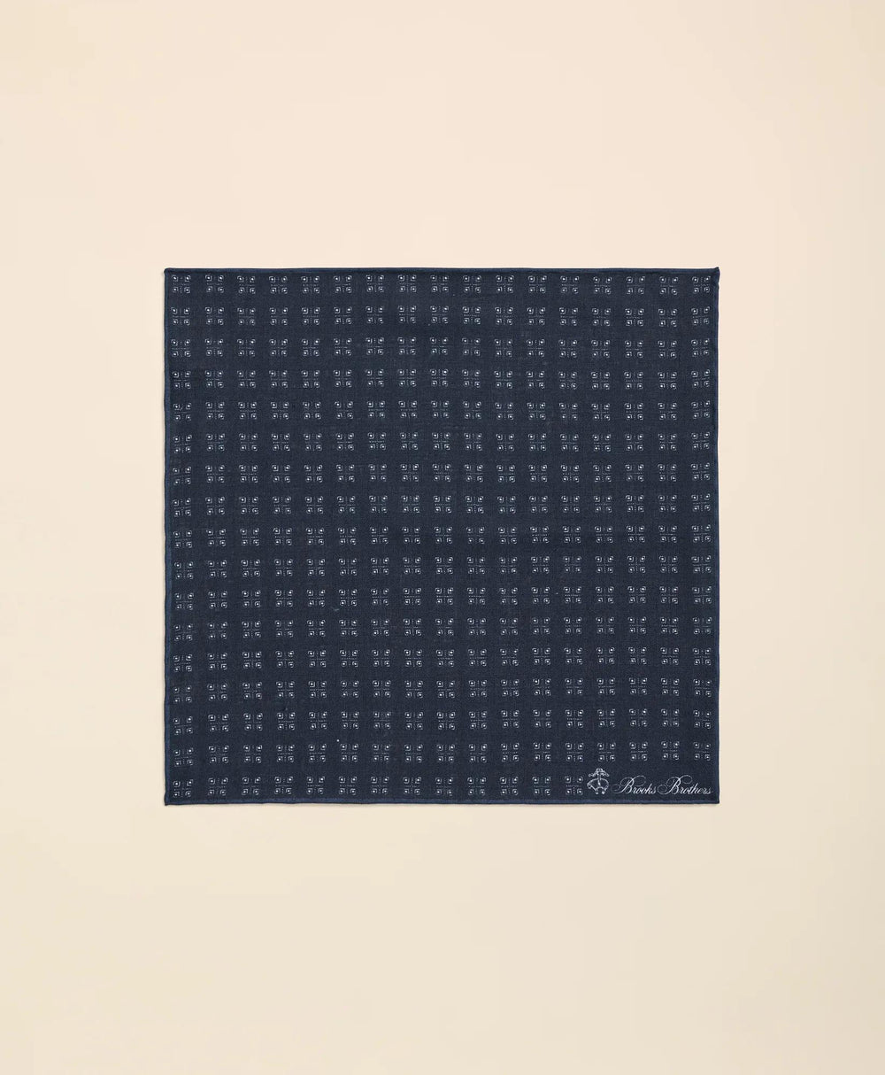 Linen Geometric Pocket Square