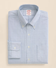 American-Made Oxford Cloth Button-Down Stripe Dress Shirt
