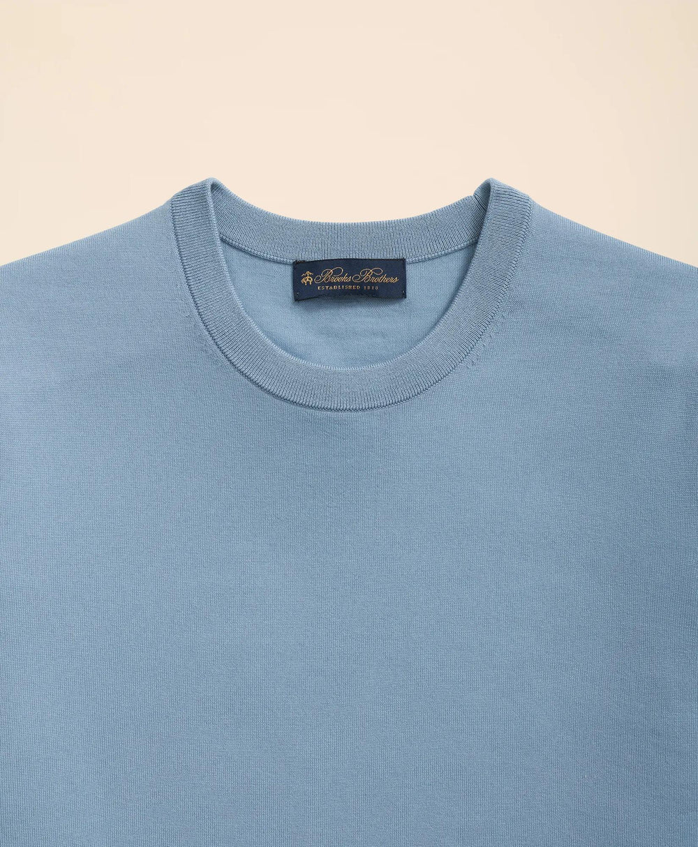 Lightweight Luxe All-Season Sweater, Short Sleeve Crewneck