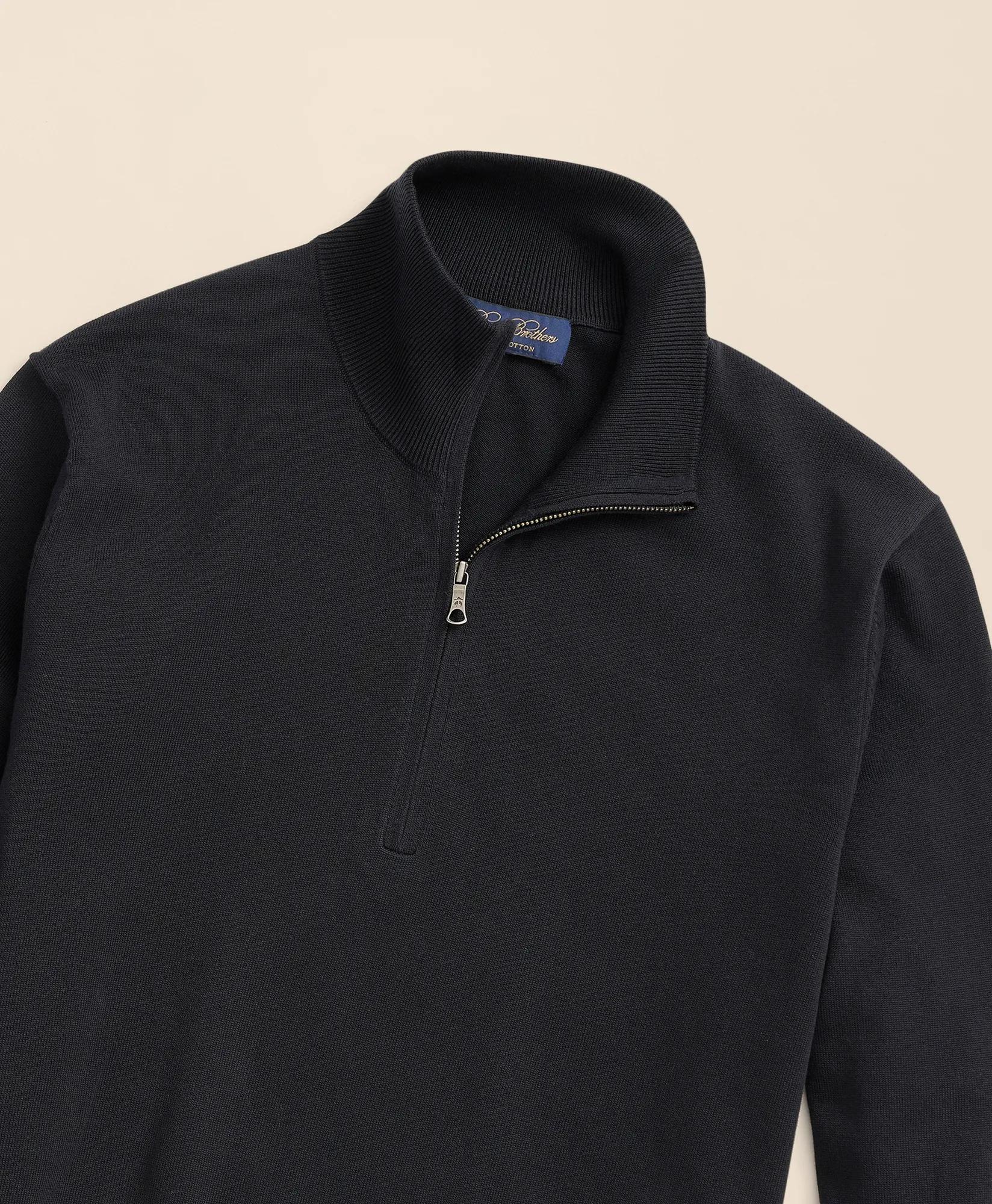 Big & Tall Supima® Cotton Quarter-Zip Sweater