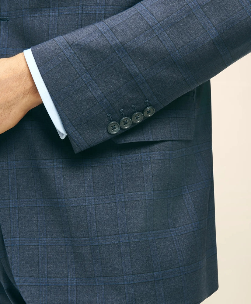 Traditional Fit Wool Checked 1818 Suit
