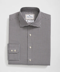 Brooks Brothers X Thomas Mason® Cotton English Collar, Checked Dress Shirt