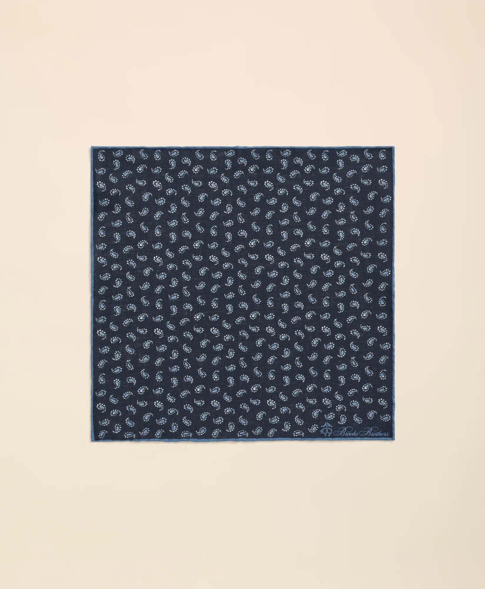 Linen Paisley Pocket Square