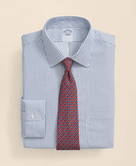 Brooks Brothers Explorer Collection Non-Iron Twill Ainsley Collar, Stripe Dress Shirt