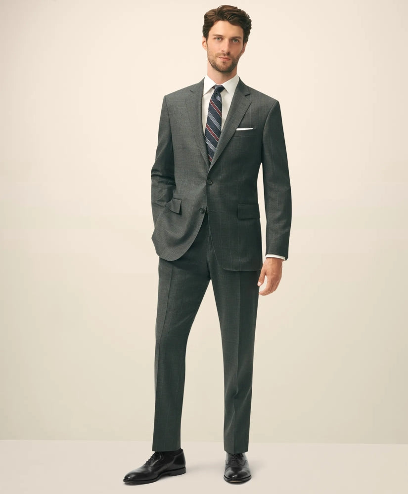 Classic Fit Wool Windowpane 1818 Suit